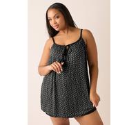 Yours Floral Tassel Cami Vest Top In Black Black