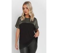 Foil Detail Top Yours Black 22-24