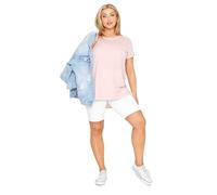 Yours for Good Curve Essential Cotton Stretch Cycling Shorts - Women's - Plus Size Curve White