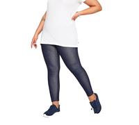 Yours for Good Curve Jersey Stretch Jeggings - Women's - Plus Size Curve Mid Blue