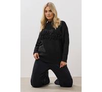 Yours Curve Fringe Ribbed Knitted Jumper - Women's - Plus Size Curve Black
