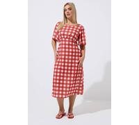 Yours Limited Collection Curve Gingham Dress - Women's - Plus Size Curve Red