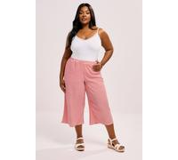 Yours Gingham Textured Midaxi Culottes Red 30-32
