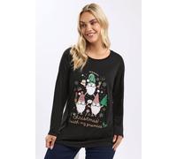 Yours Gnome Graphic Novelty T-Shirt In Black Black 22-24