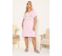 Yours Women's Gonk Graphic Nightdress in Pink | Size: 26-28 Yours Pink 26-28