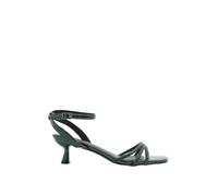 Yours - Green Strappy Glitter Kitten Heels In Wide E Fit - Women's