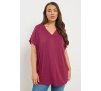 Yours Curve Grown On Sleeve T-Shirt - Women's - Plus Size Curve Pink