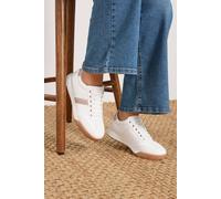 Yours Gum Sole Trainers In Extra Wide Eee Fit In White White 6EEE