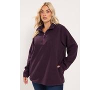 Yours Women's Half Zip Fleece in Burgundy | Size: 22/24