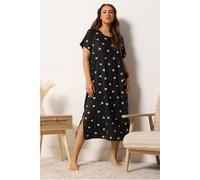 Yours Curve Heart Midaxi Nightdress - Women's - Plus Size Curve Black