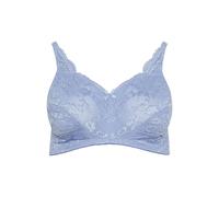 Yours Hi-Shine Non-Padded Non-Wired Full Cup Bra In Light Blue Light Blue