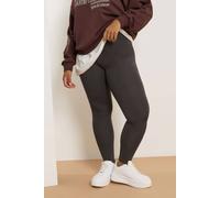 Yours High Waisted Leggings In Brown Brown 20