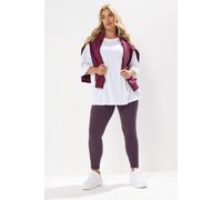 Yours Curve Ribbed Leggings - Women's - Plus Size Curve Purple