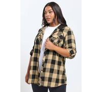 Yours Hooded Check Shirt Multi 22-24
