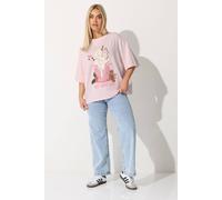 Yours Hot Chocolate Glitter Christmas T-Shirt In Pink Pink 22-24