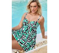 Yours Curve Ikat Print Tankini Top - Women's - Plus Size Curve Green