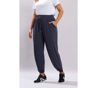 Yours Jersey Harem Joggers In Mid Navy Mid Navy