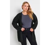 Yours Women's Knitted Pointelle Cardigan in Black | Size: 30-32 Yours Black 30-32