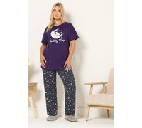 Yours Curve 'Koalaty Time' Pyjama Set - Women's - Plus Size Curve Purple