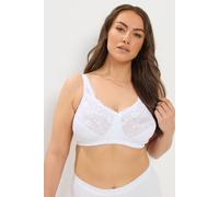 Yours Curve Lace Non-Padded Non-Wired Full Cup Bra - Women's - Plus Size Curve White