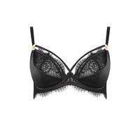 Yours Women's Lace Strap Detail Satin Underwired Bra in Black | Size: 48E Yours Black 48E