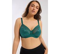 Yours Women's Lace Underwired Bra in Teal | Size: 42G Yours Teal 42G