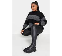 Yours Women's Leather Look Leggings in Black | Size: 30-32 Yours Black 30-32