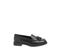 Yours - Leather Tassle Loafers in Wide E Fit - Women's Black