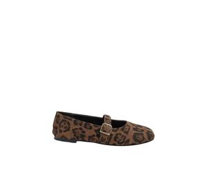 Yours - Leopard Buckle Detail Mary Jane Flats in Wide E Fit - Women's