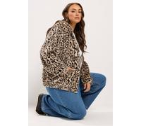 Yours Women's Leopard Faux Fur Fleece in Brown | Size: 26/28