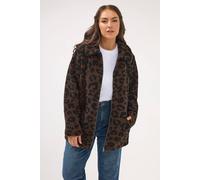 Yours Women's Leopard Heavyweight Borg Fleece in Brown | Size: 22-24 Yours Brown 22-24