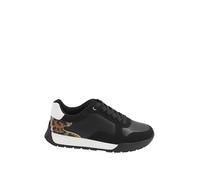 Yours - Leopard Print Panelled Runner Trainers in Extra Wide Eee Fit - Women's Black