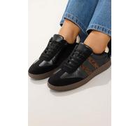 Yours - Leopard Print Side Stripe Lace Up Trainer in Wide E Fit & Extra Eee Fit - Women's