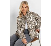 Leopard Print Twill Jacket Yours Brown 30-32