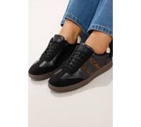 Yours - Leopard Print Side Stripe Lace Up Trainer in Wide E Fit & Extra Eee Fit - Women's