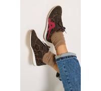 Yours - Leopard Slim Sole Trainers in Wide E Fit - Women's