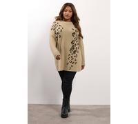 Yours Leopard Soft Touch Jumper In Natural Natural 20