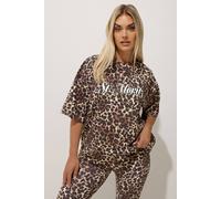 Yours Limited Collection Curve Black Leopard 'St Moritz' T-Shirt - Women's - Plus Size Curve