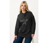 Yours Women's Leopard Star Hoodie in Black | Size: 20 Yours Black 20