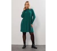 Yours Lettuce Edge Tunic Dress In Green Green 26-28