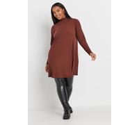 Yours Lettuce Edge Tunic Dress In Orange Orange 26-28