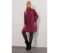 Yours Lettuce Edge Tunic Dress In Pink Pink 18