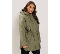 Yours Women's Lightweight Padded Jacket in Light Khaki | Size: 22/24
