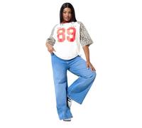 Yours Limited Collection Curve '89' Leopard Print T-Shirt - Women's - Plus Size Curve White