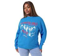 Yours Limited Collection Curve 'Apres Ski' Sweatshirt - Women's - Plus Size Curve Blue