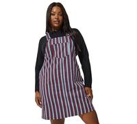 Yours Limited Collection Curve Blue Denim Stripe Pinafore Dress - Women's - Plus Size Curve