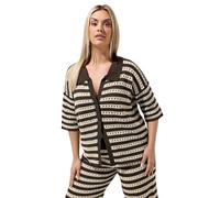 Yours Limited Collection Curve Blue Stripe Knitted Shirt - Women's - Plus Size Curve