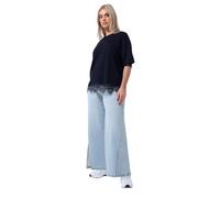 Yours Limited Collection Curve Blue Wash Split Hem Jeans - Women's - Plus Size Curve