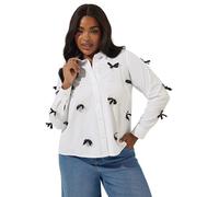 Yours Limited Collection Curve Bow Detail Shirt - Women's - Plus Size Curve White