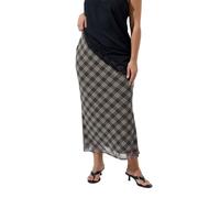 Yours Limited Collection Curve Brown Checked Mesh Skirt - Women's - Plus Size Curve
